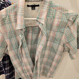 Volcom short sleeve checkered button down